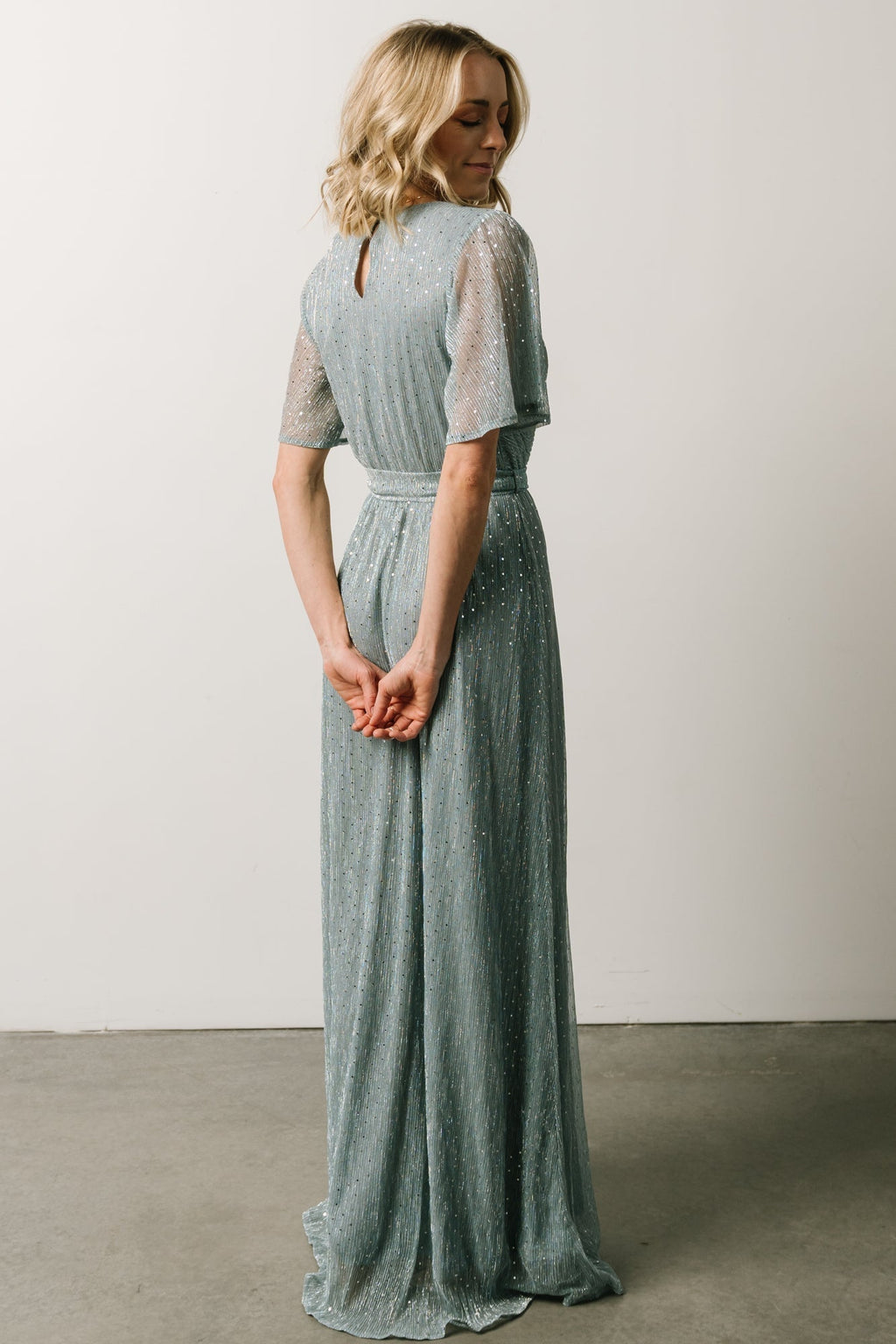Grace Sparkle Gown | Dusty Blue