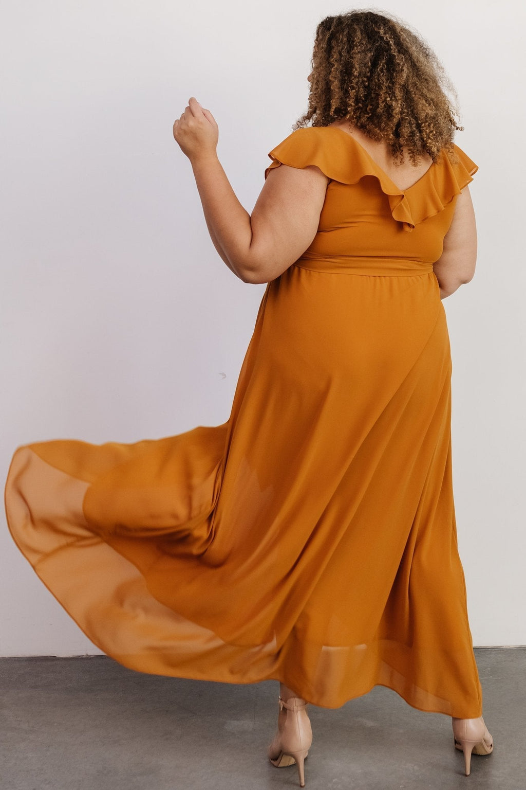 Katya Ruffle Maxi Dress | Amber